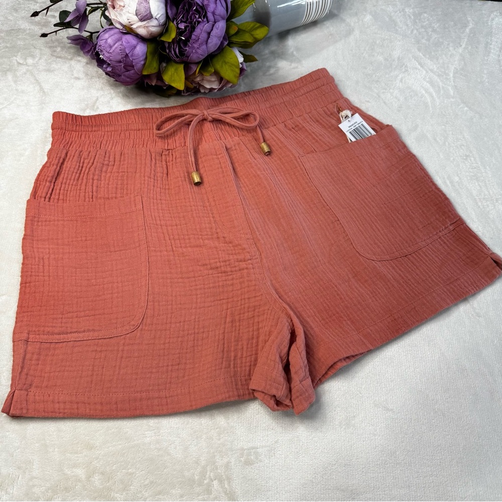 NWT Magaschoni Organic Cotton Gauze Shorts - Picture 2 of 13